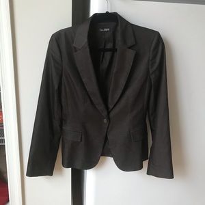 Tahari deep brown blazer with shoulder pads